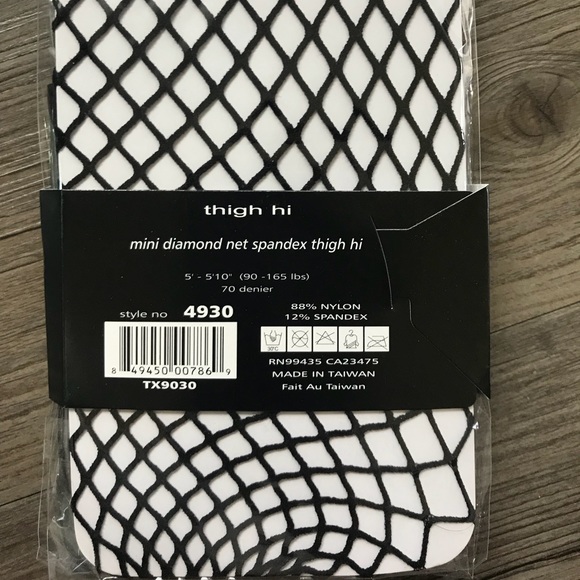 Mini Diamond Net Spandex Thigh Hi - Picture 2 of 2